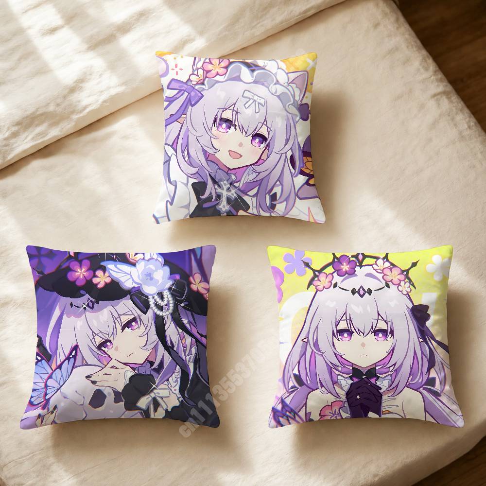 Home Textiles And Furnishing - Sarung Bantal Cetak Castorice Honkai Star
