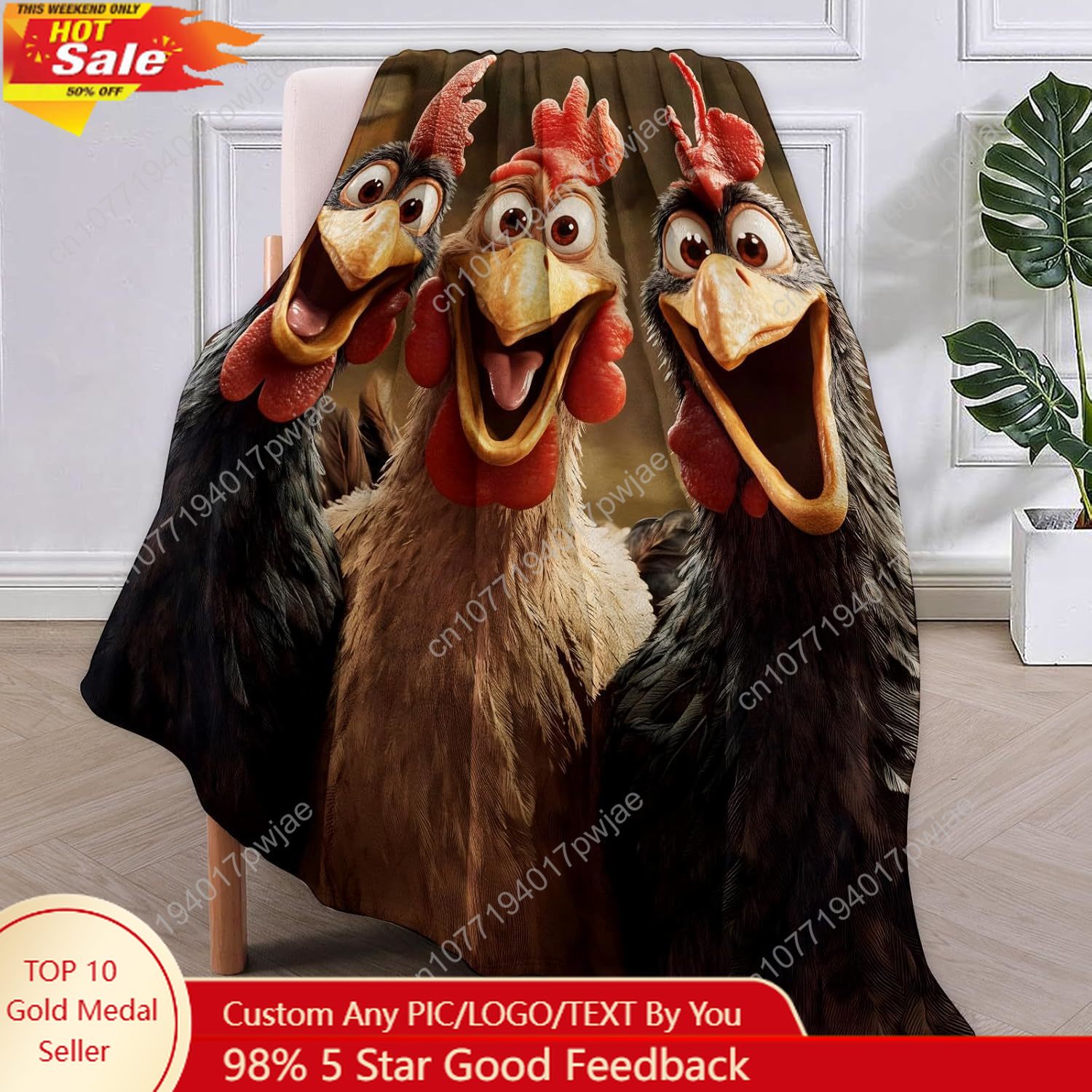 Home Textiles & Furnishings - Selimut Ayam Hadiah untuk Wanita, Selimut