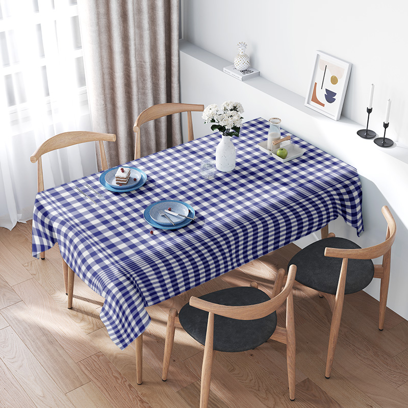 Home Textiles Premium - Taplak Meja Kotak-kotak Klasik - Kain