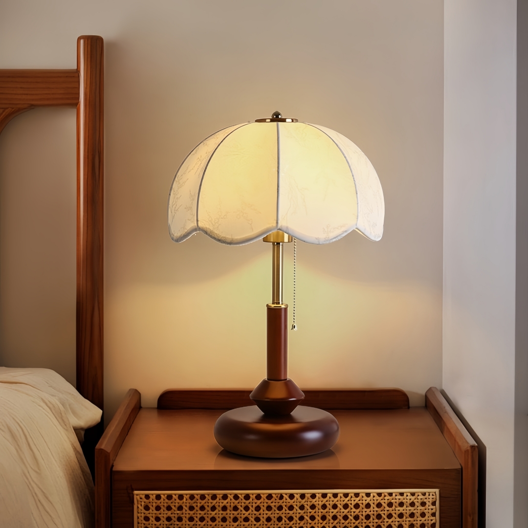 Home Textiles & Furnishings - Lampu Meja Vintage Berbentuk Kubah dengan