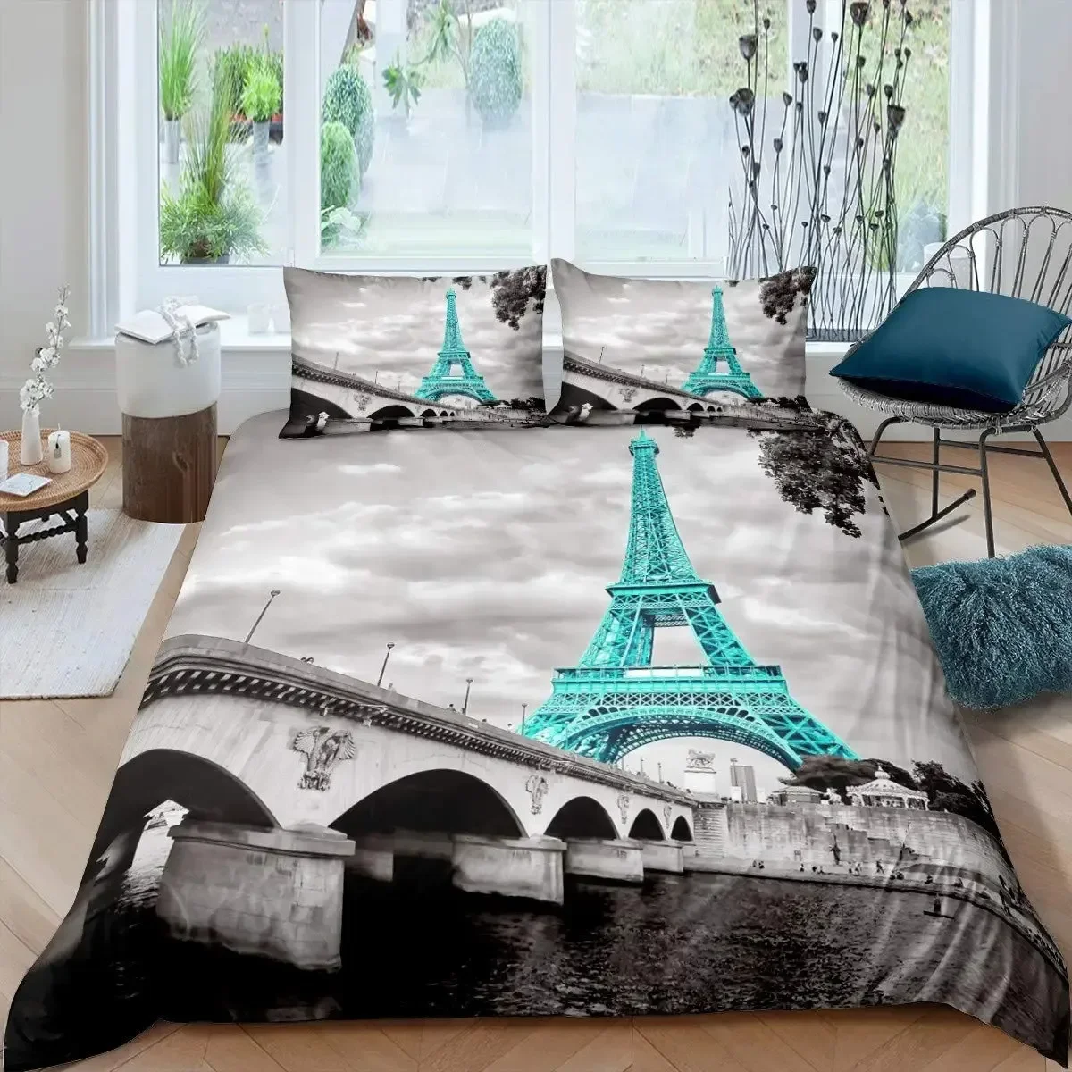 Home Textiles Paris - Set Sprei Selimut Sarung Bantal Bertema