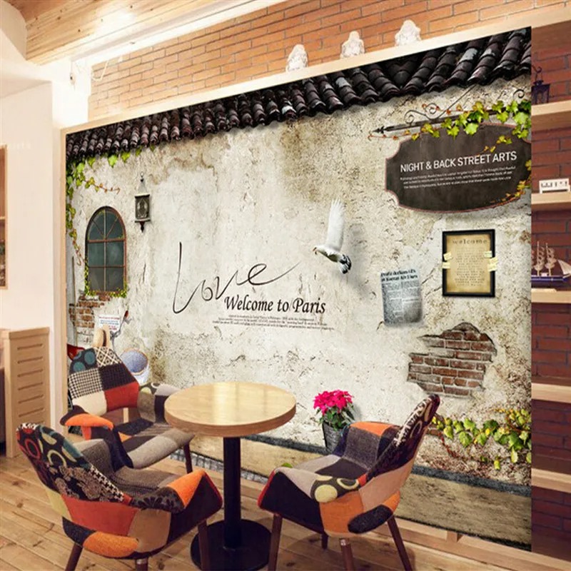 Home Textiles Paris - Papel De Parede 3D Wallpaper Kustom