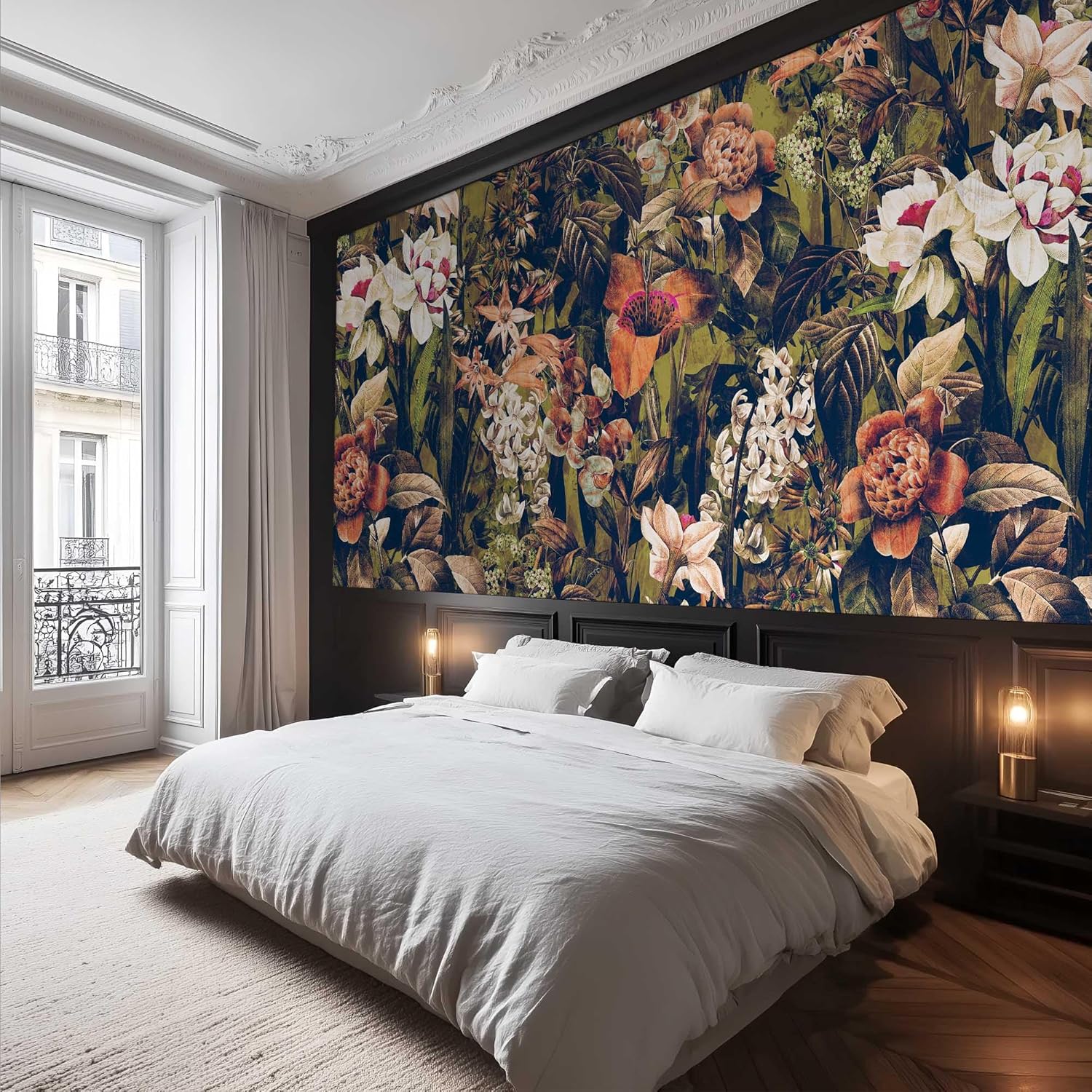 Home Textiles Luxury Curtains - Tapestry Bunga Mewah untuk Latar Belakang