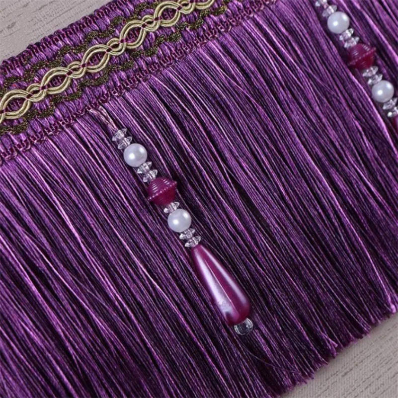 Home Textiles Luxury Curtains - Mewah Indah Rumbai Beaded Trim Pinggiran