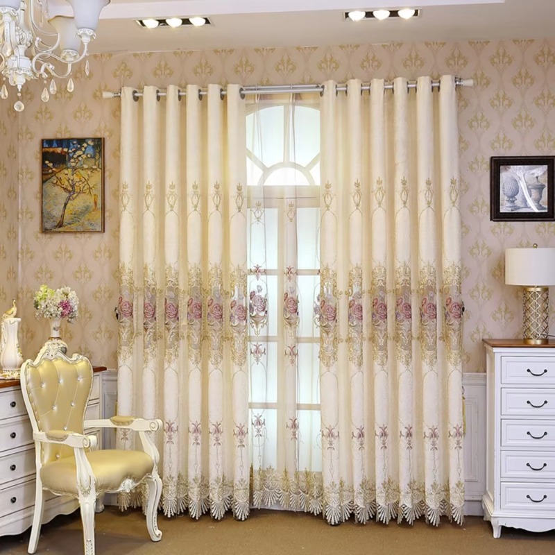Home Textiles Luxury Curtains - Gorden Tekstil Warna Beige Berkualitas Tinggi