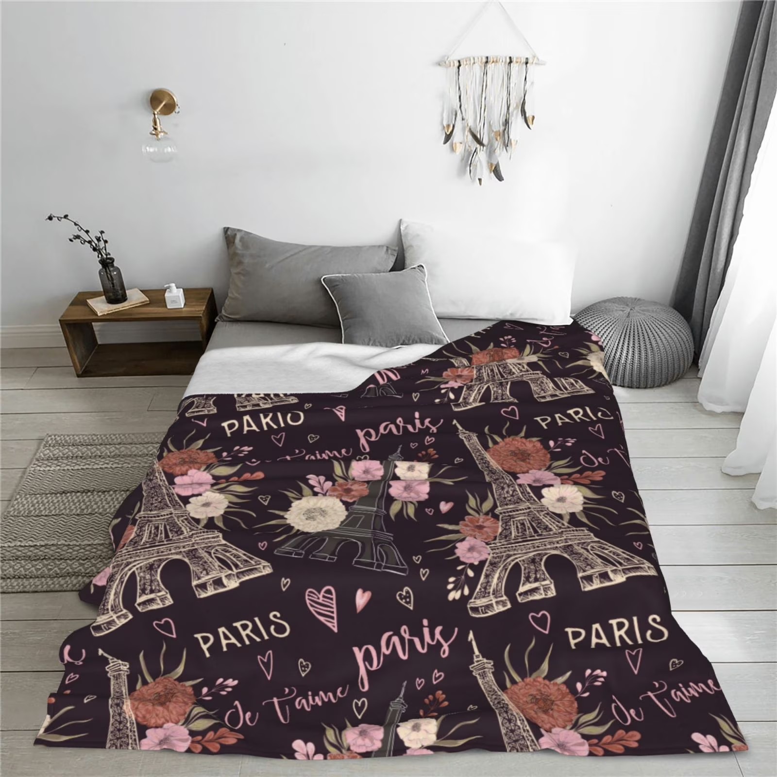 Selimut Bulu Lembut Motif Bung - Home Textiles Paris ulasan dan harga