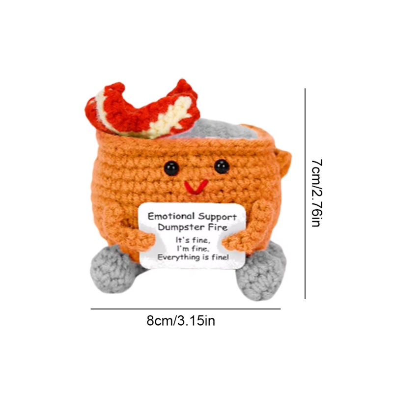 Boneka Dumpster Fire Rajutan T - Home Textiles Today ulasan dan harga