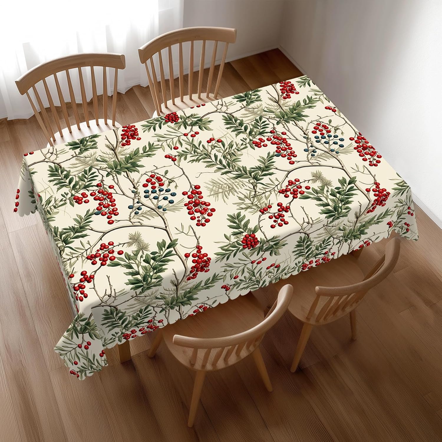 Taplak Meja Natal Holly Berry  - Home Textiles Premium ulasan dan harga