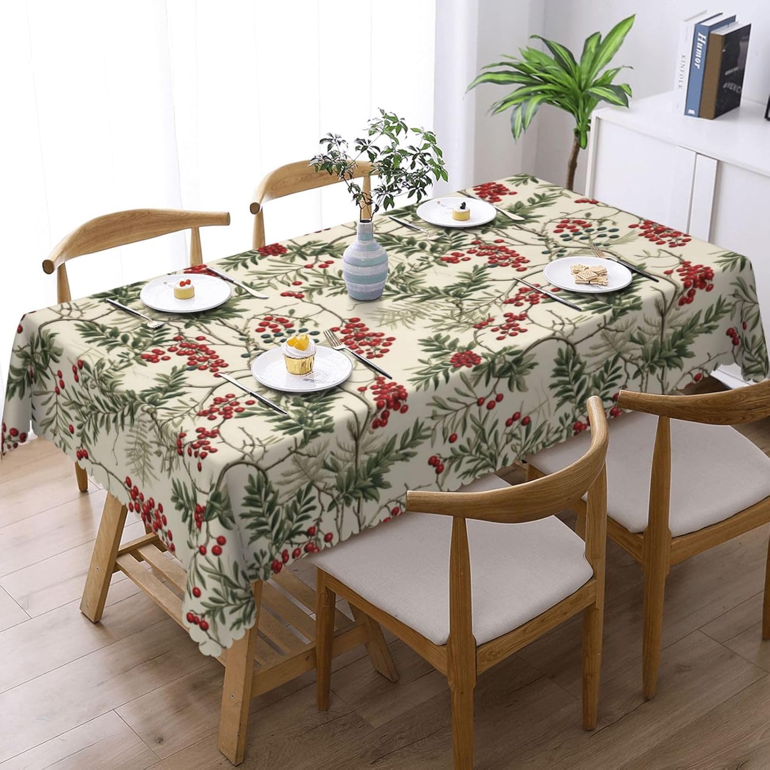 Taplak Meja Natal Holly Berry  - Home Textiles Premium ulasan dan harga
