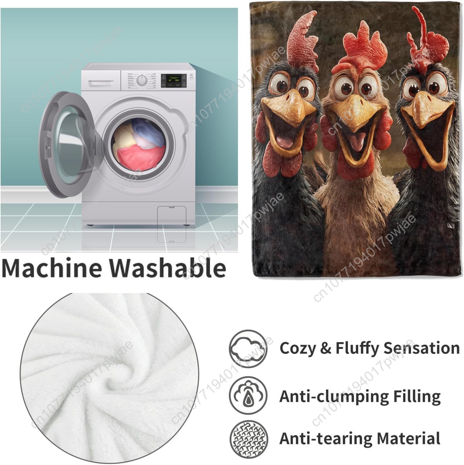 Selimut Ayam Hadiah untuk Wani - Home Textiles & Furnishings ulasan dan harga