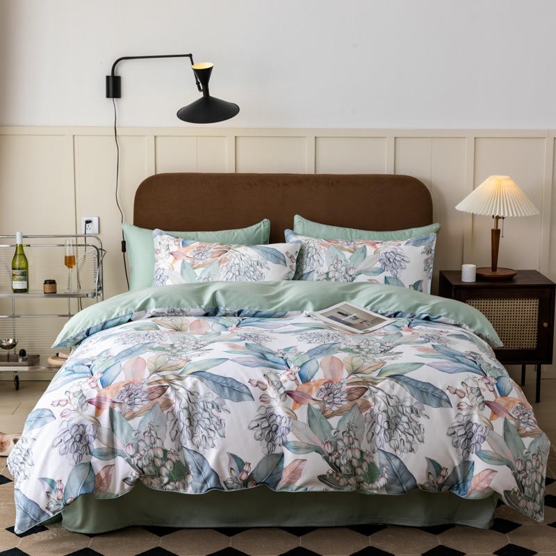 Set Penutup Selimut Bunga Daun - Home Textiles Premium ulasan dan harga