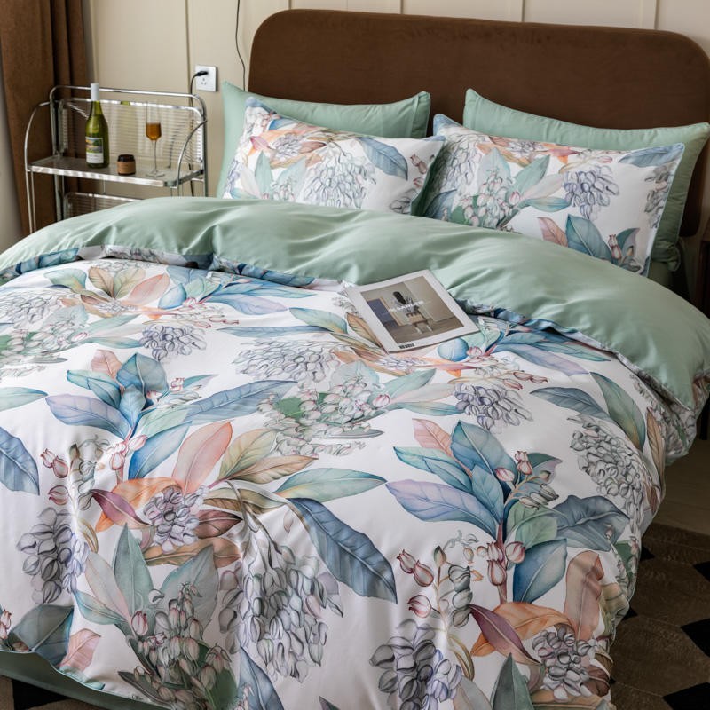 Set Penutup Selimut Bunga Daun - Home Textiles Premium ulasan dan harga