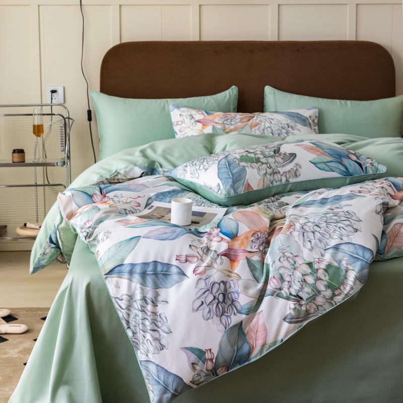 Set Penutup Selimut Bunga Daun - Home Textiles Premium ulasan dan harga