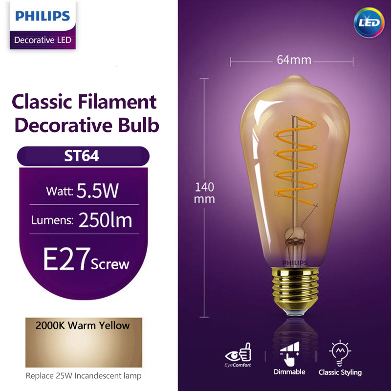 Lampu Dekoratif Philips LED ST - Philips Bulb Led Classic ulasan dan harga