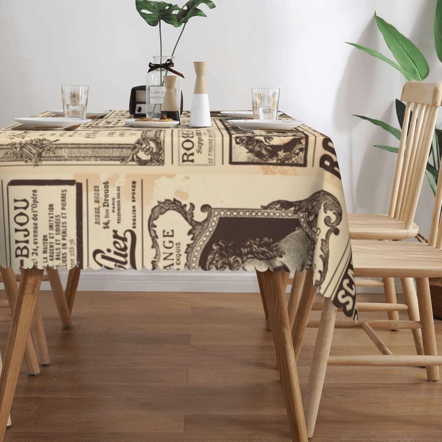 Taplak Meja Koran Vintage Pari - Home Textiles Paris ulasan dan harga