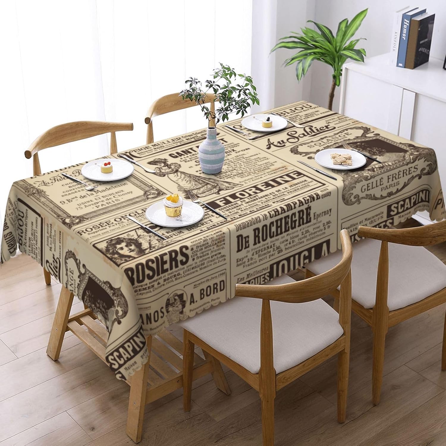 Taplak Meja Koran Vintage Pari - Home Textiles Paris ulasan dan harga