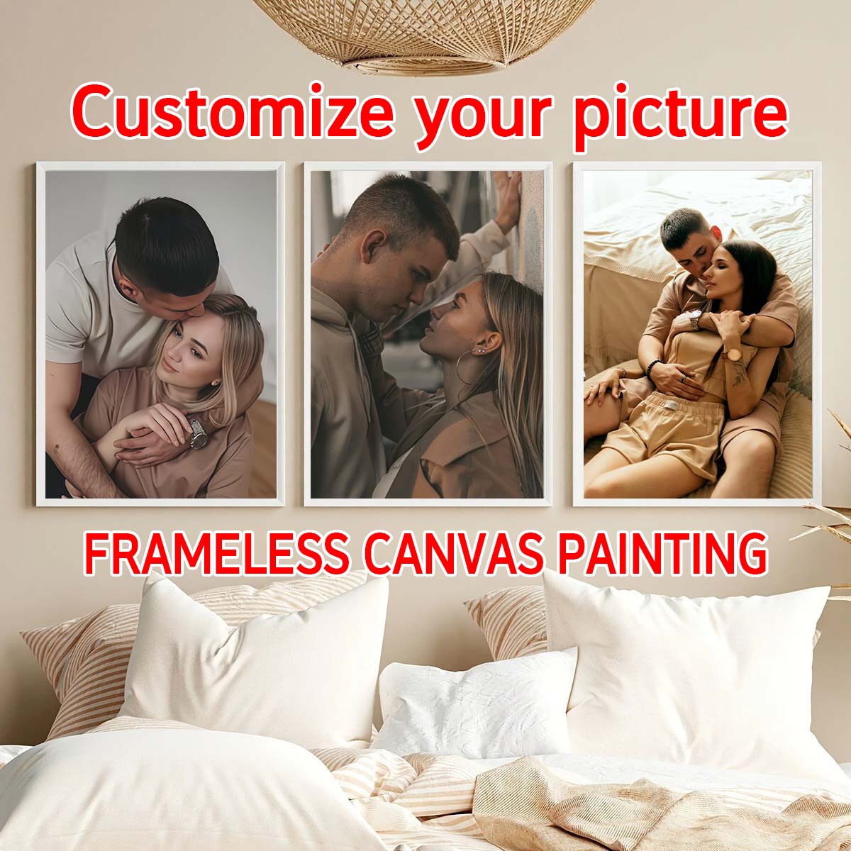 Triptych - Lukisan minyak bing - Home Textiles & Furnishings ulasan dan harga
