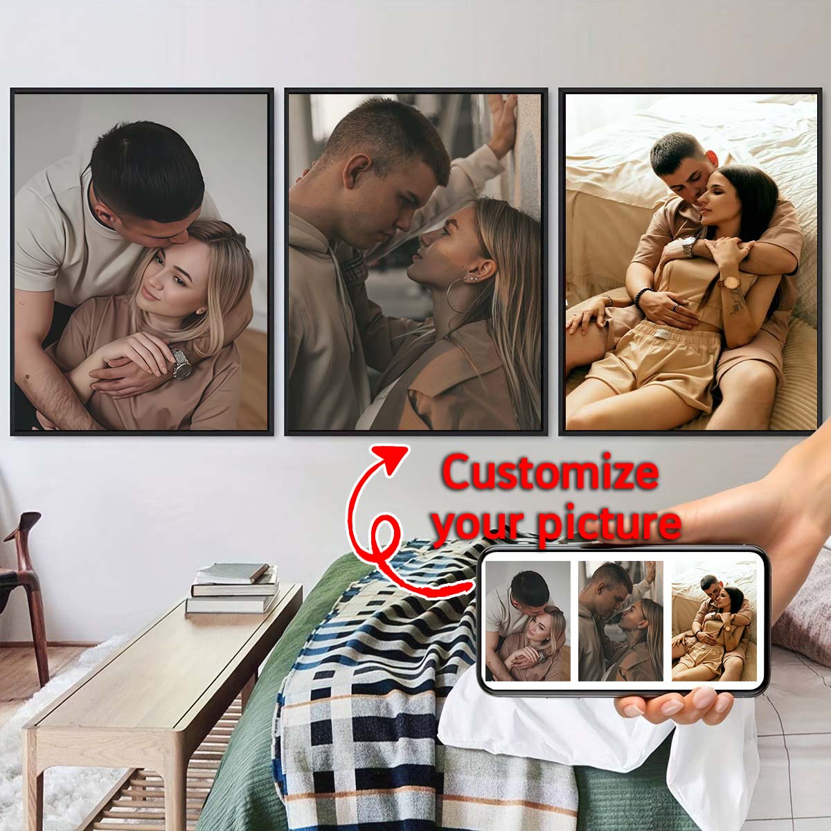 Triptych - Lukisan minyak bing - Home Textiles & Furnishings ulasan dan harga