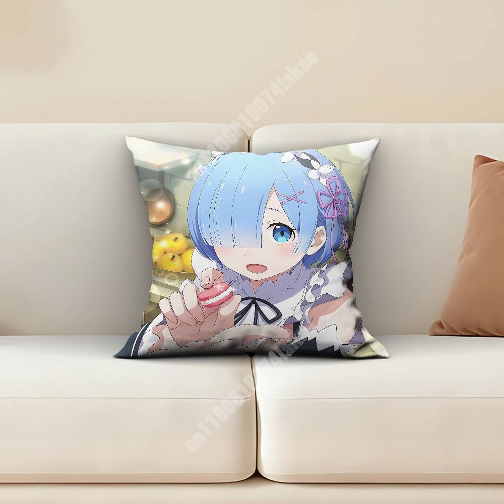 Rem Re Zero Sarung Bantal Sofa - Home Textiles And Furnishing ulasan dan harga