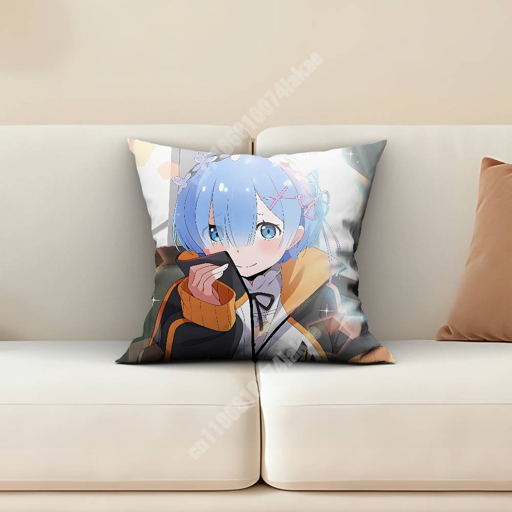 Rem Re Zero Sarung Bantal Sofa - Home Textiles And Furnishing ulasan dan harga