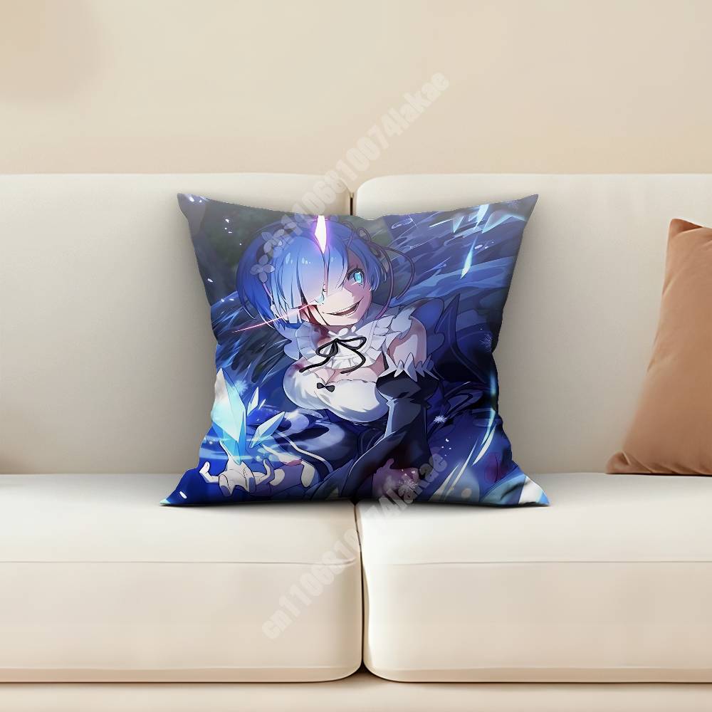 Rem Re Zero Sarung Bantal Sofa - Home Textiles And Furnishing ulasan dan harga