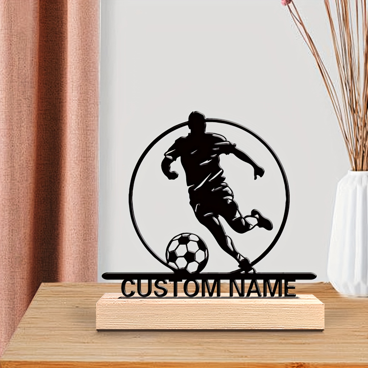 Patung Logam Pemain Sepak Bola - Home Textiles Products ulasan dan harga