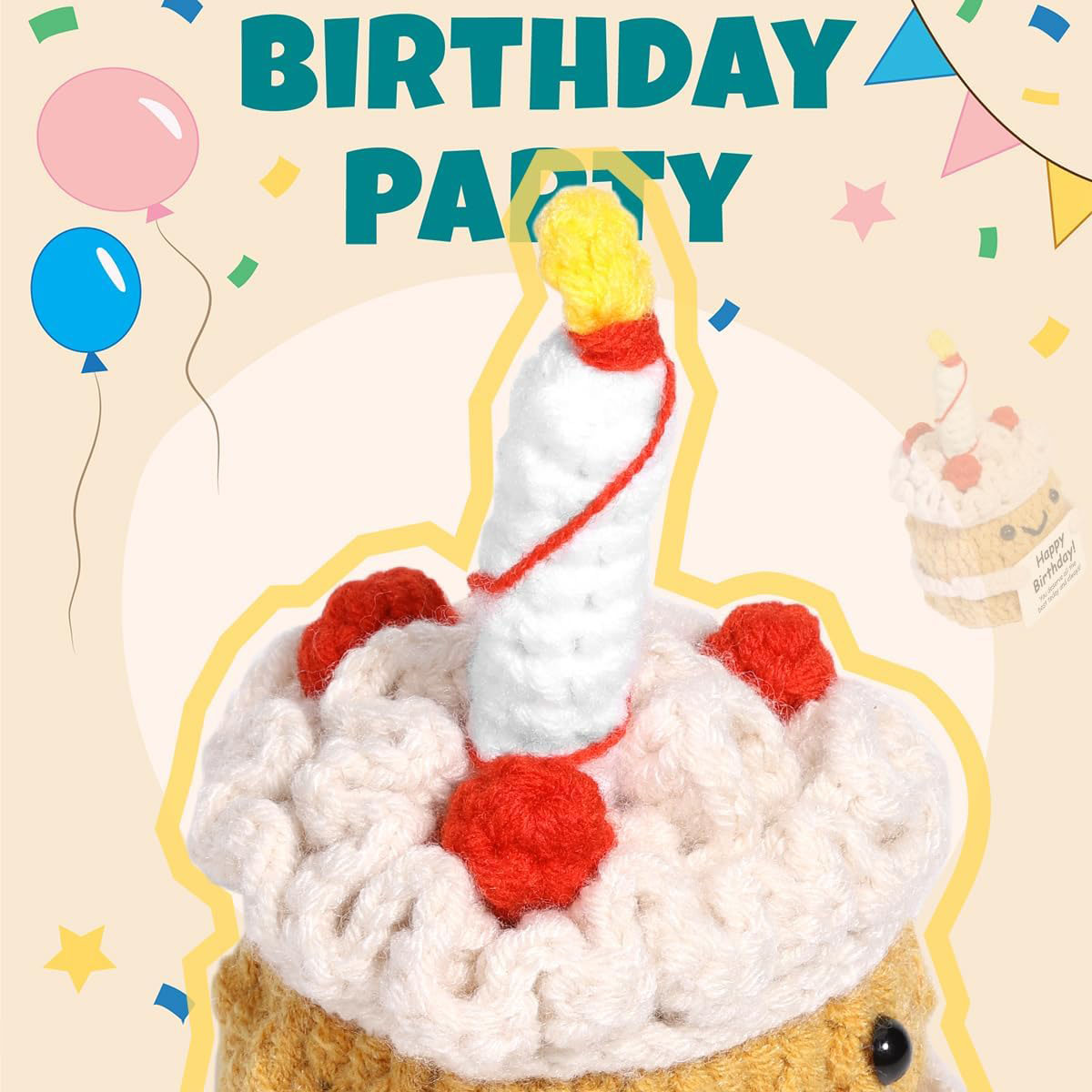 Boneka Kue Rajut Lucu Baru, Pe - Home Textiles Today ulasan dan harga