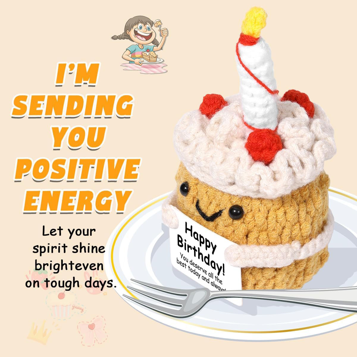 Boneka Kue Rajut Lucu Baru, Pe - Home Textiles Today ulasan dan harga