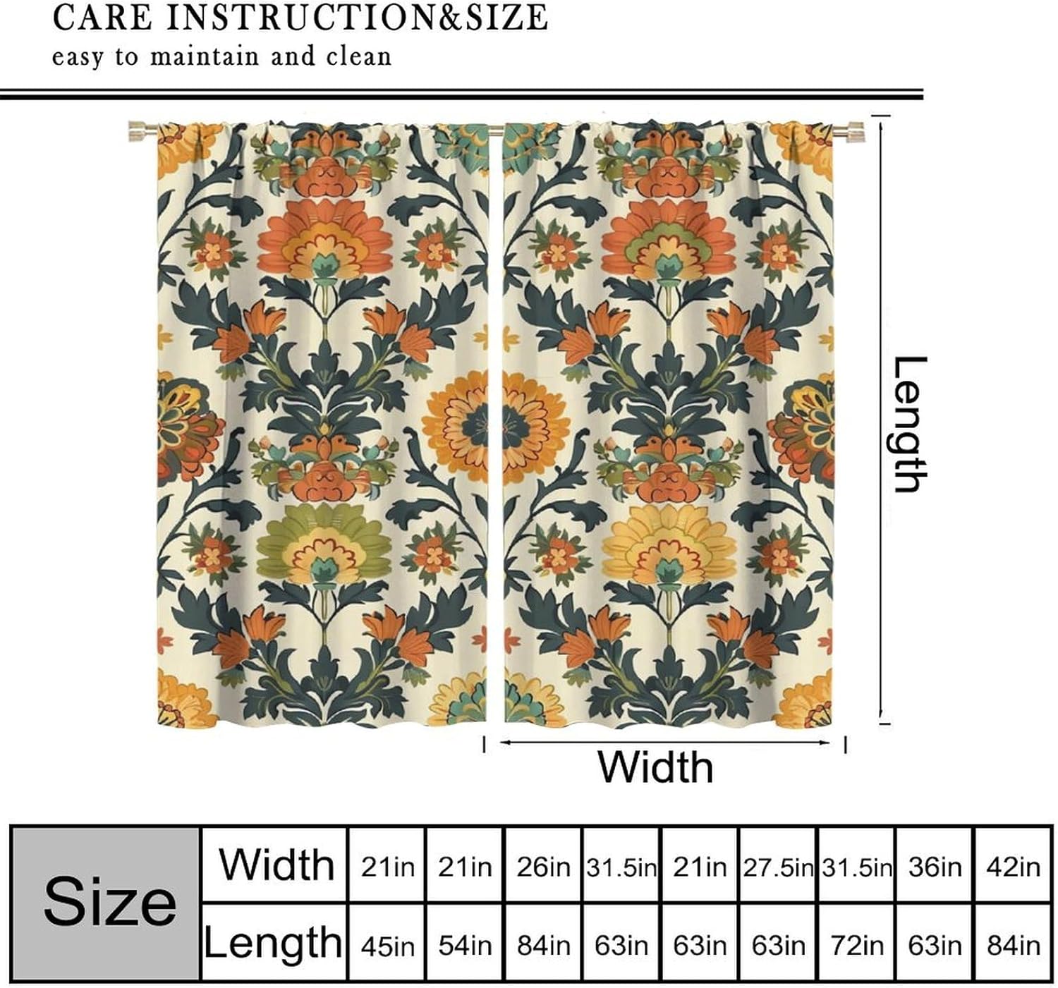 Tirai Motif Bunga Mewah Polies - Home Textiles Luxury Curtains ulasan dan harga