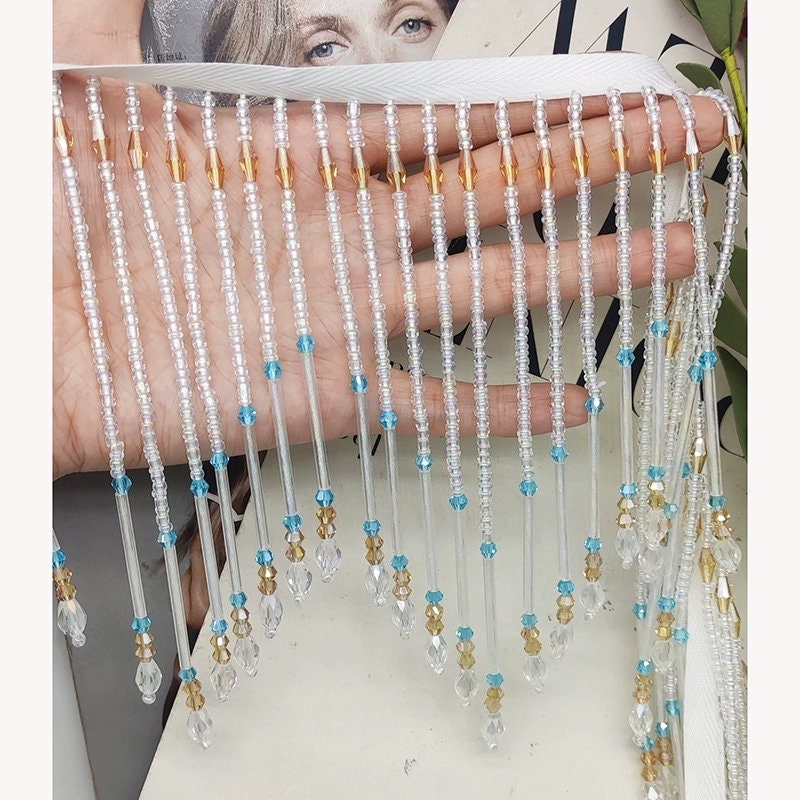 Rumbai Manik-Manik Buatan Tang - Home Textiles Luxury Curtains ulasan dan harga