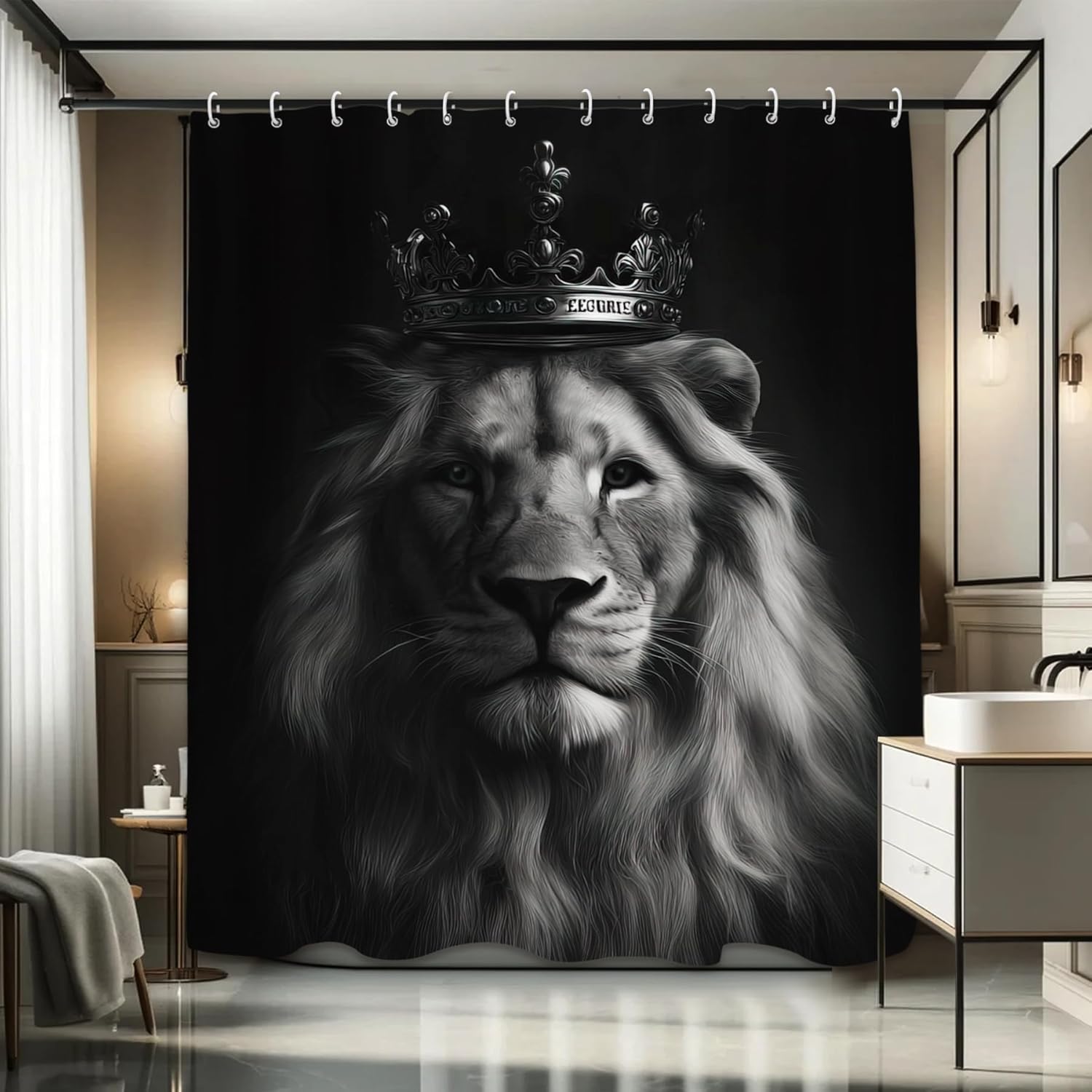 Tirai Mandi Mahkota Raja Singa - Home Textiles Luxury Curtains ulasan dan harga