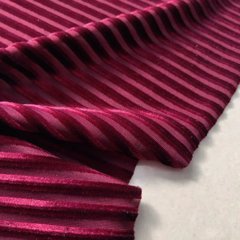 Kain beludru kain garis halus  - Home Textiles Luxury Curtains ulasan dan harga