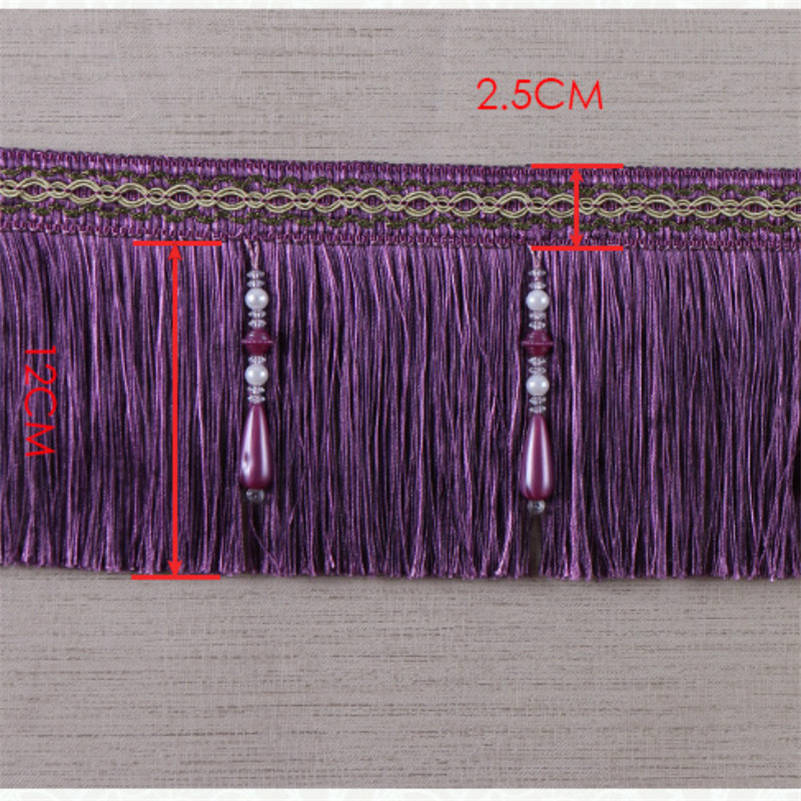 Mewah Indah Rumbai Beaded Trim - Home Textiles Luxury Curtains ulasan dan harga